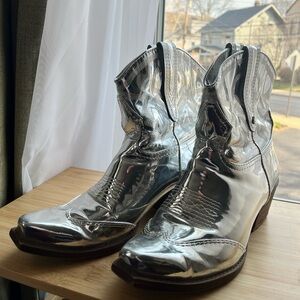 Circus by Sam Edelman Silver Cowgirl Boots
